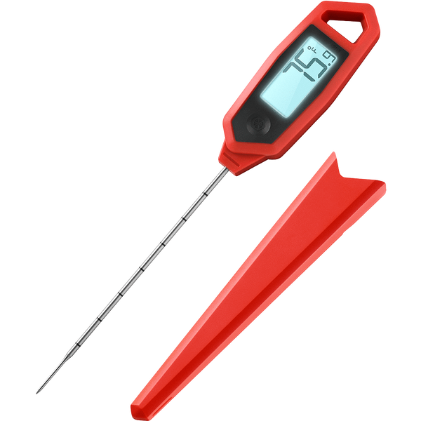 Flamen Instant Read Digital Meat Thermometer (Red)