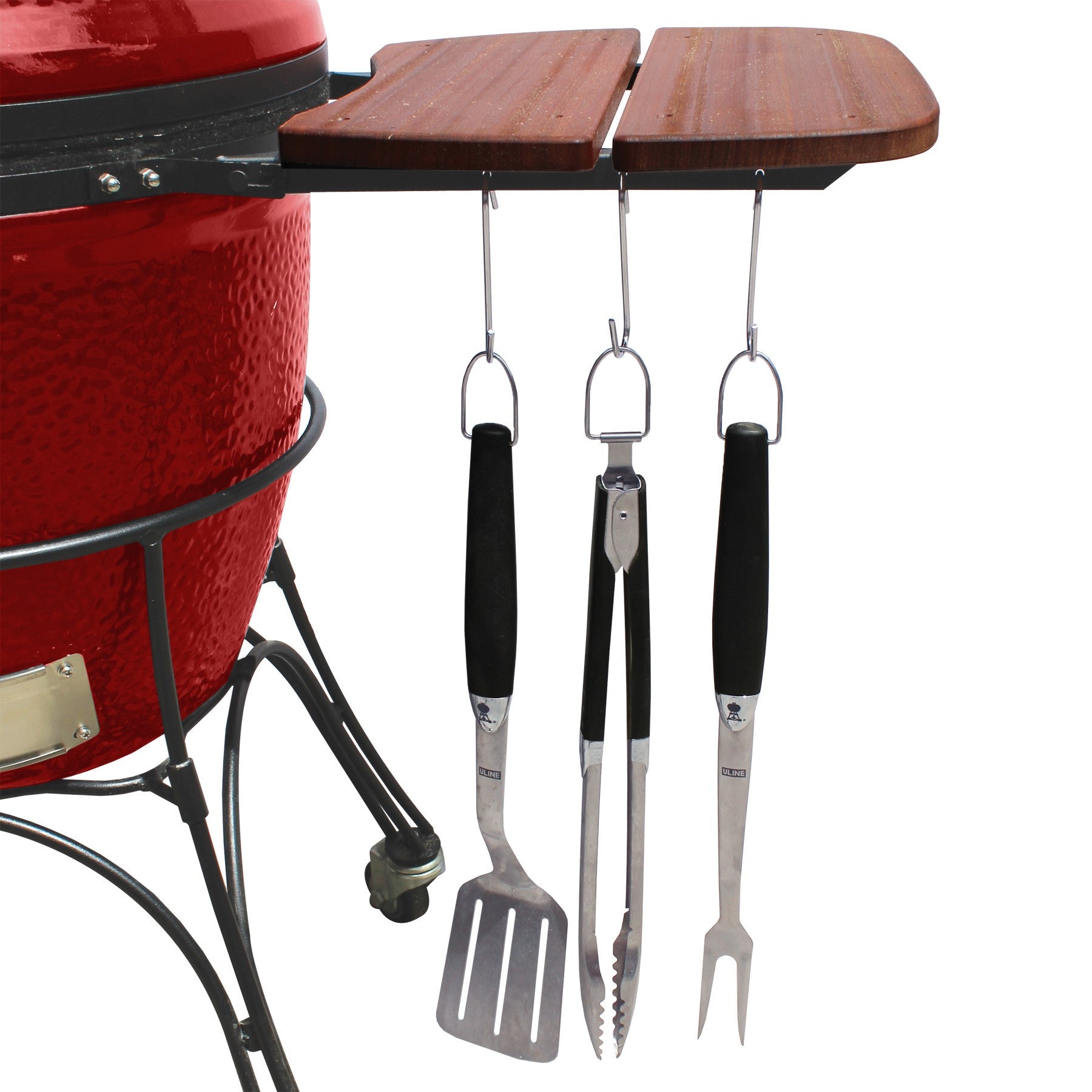 Hanover 19 Ceramic Kamado Grill with Cart, Shelves and Accessory Package,  Desert